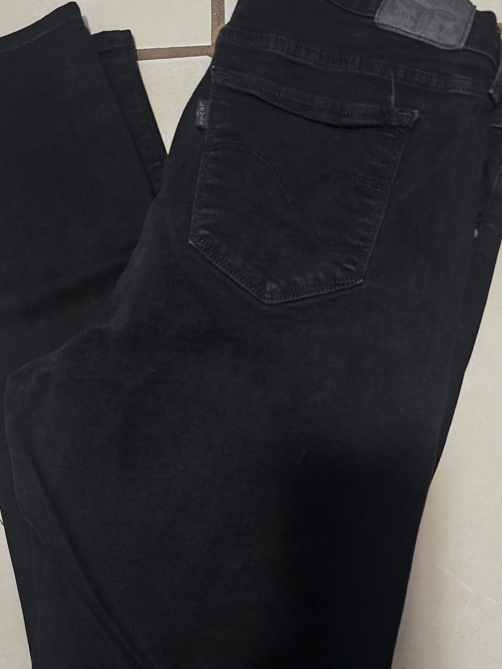 Levi's Black Denim Jeans with Branded Back Patch